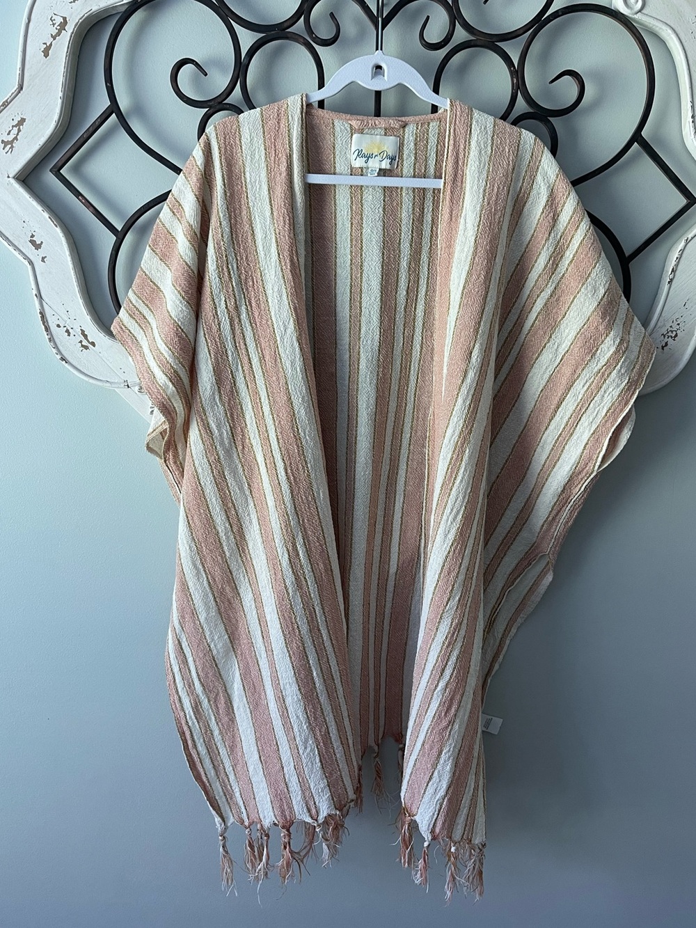 Revolve Rays for Days Cococabana Striped Cotton Kimono Coverup